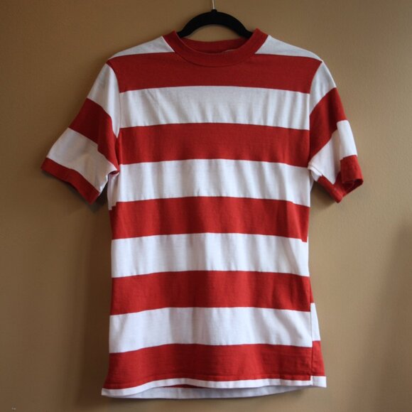 Sears Red and White striped T-shirt - Picture 1 of 3